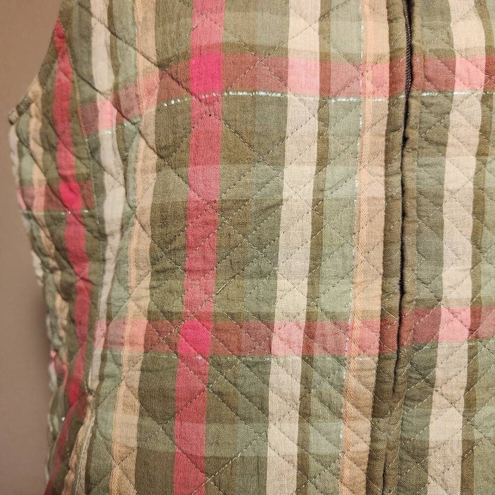 IB Diffusion plaid vest full zip mockneck pockets XL - Picture 6 of 9
